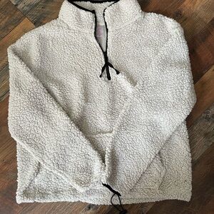 No Boundaries White Sherpa Fleece Jacket